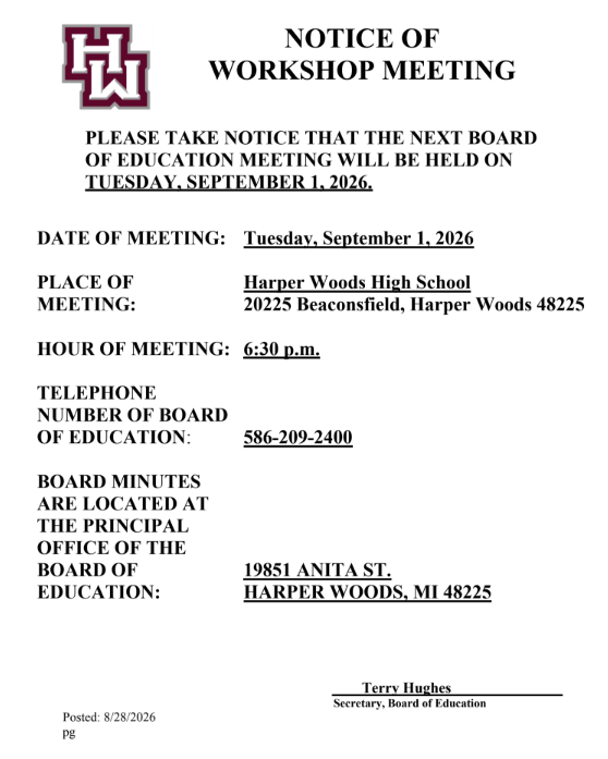 workshop meeting notice