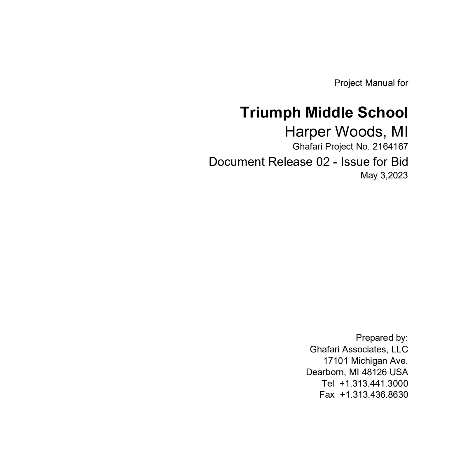 Bid for Triumph Middle School 