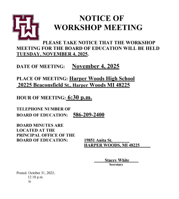 workshop meeting notice